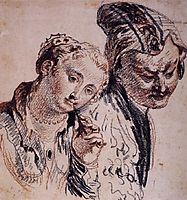 Sketch with Two Figures, 1715, watteau