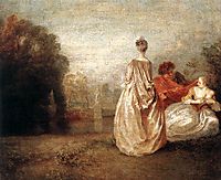 Two Cousins, c.1716, watteau