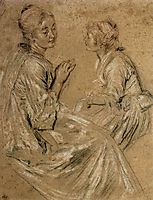 Two Seated Women, 1717, watteau
