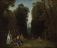View through the Trees in the Park of Pierre Crozat, c.1715, watteau