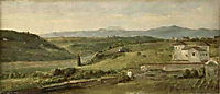 Panoramic Landscape with a Farmhouse, watts