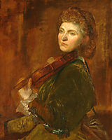 The portrait of violinist Wilma Neruda a.k.a Lady Hallé, watts