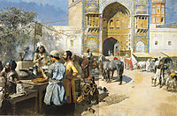 An Open Air Restaurant, Lahore, 1889, weeks