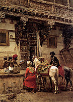Craftsman Selling Cases By A Teak Wood Building, Ahmedabad, c.1885, weeks