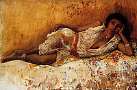 Moorish Girl Lying On A Couch Rabat, Morocco, weeks