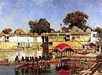 Palace and Lake at Sarket Ahmedabad, India, 1893, weeks