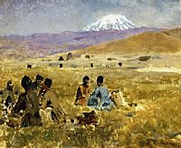 Persians Lunching on the Grass, Mt. Ararat in the Distance, weeks
