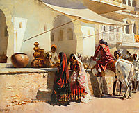 A Street Market Scene, India, 1887, weeks