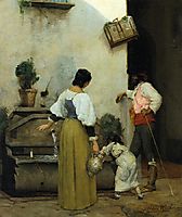 At the Water Trough, 1877, weir