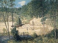 The Building of the Dam, 1908, weir