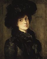 Girl in Black, c.1910, weir