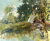 Landscape with Seated Figure, weir