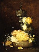 Silver Chalice with Roses, 1882, weir