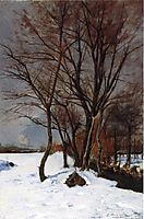 Winter Landscape with Stream, c.1888, weir