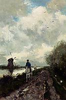 On The Tow Path Along The River Amstel, weissenbruch