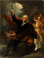 Benjamin Franklin Drawing Electricity from the Sky, c.1816, west