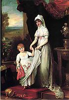 Mrs. Thomas Keyes and Her Daughter, c.1806, west