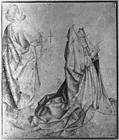 The Virgin kneeling and praying behind St. Peter, weyden