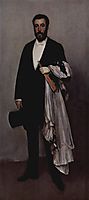 Arrangement in Light Pink and Black: Portrait of Théodore Duret, 1883, whistler