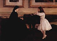 At the Piano, 1859, whistler