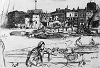 Black Lion Wharf, 1859, whistler