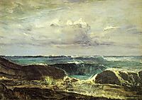 Blue and Silver - The Blue Wave Biarritz, 1862, whistler