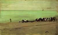 Blue and Silver: Boat Entering Pourville, 1899, whistler