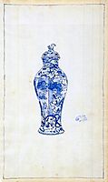 Blue and White Covered Urn, whistler