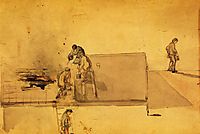 A Fire at Pomfret, c.1850, whistler