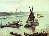 Grey and Silver Old Battersea Reach, 1863, whistler