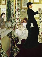 Harmony in Green and Rose: The Music Room, 1861, whistler