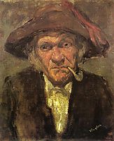 Man smoking a pipe, c.1859, whistler