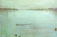 Nocturne, Blue and Silver: Chelsea, 1872, whistler