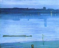 Nocturne, Blue and Silver: Chelsea, 1871, whistler