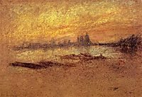 Red and Gold: Salute, Sunset, 1880, whistler