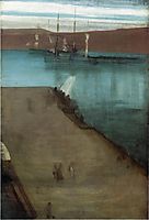 Sketch for Nocturne in Blue and Gold Valparaiso Bay, 1866, whistler