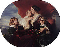Elzbieta Branicka, Countess Krasinka and her Children, 1853, winterhalter