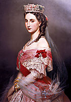 Portrait of Charlotte of Belgium, 1864, winterhalter