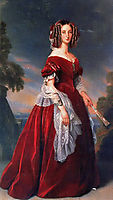 Portrait of Marie Louise, the first Queen of the Belgians, c.1841, winterhalter