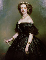 Portrait of Queen Sophie of Netherlands, born Sophie of Württemberg, 1863, winterhalter