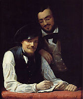 Self-Portrait of the Artist with his Brother, Hermann, 1840, winterhalter