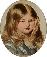 Study for a portrait of Princess Amalie of Saxe-Coburg-Gotha , winterhalter