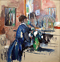 Lady in Blue in front of a Mirror, 1914, wouters