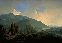 An Italian Landscape with Mountains and a River, 1790, wright