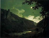Dovedale by Moonlight, 1785, wright