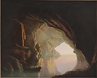 A Grotto in the Gulf of Salerno, Sunset, c.1781, wright