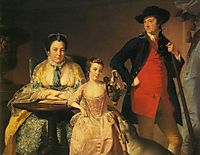 James and Mary Shuttleworth with One of Their Daughters, 1764, wright