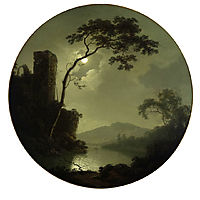 Lake with Castle on a Hill, 1787, wright