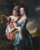 Portrait of Sarah Carver and her daughter Sarah, c.1769, wright