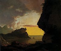 Sunset on the Coast near Naples, c.1790, wright